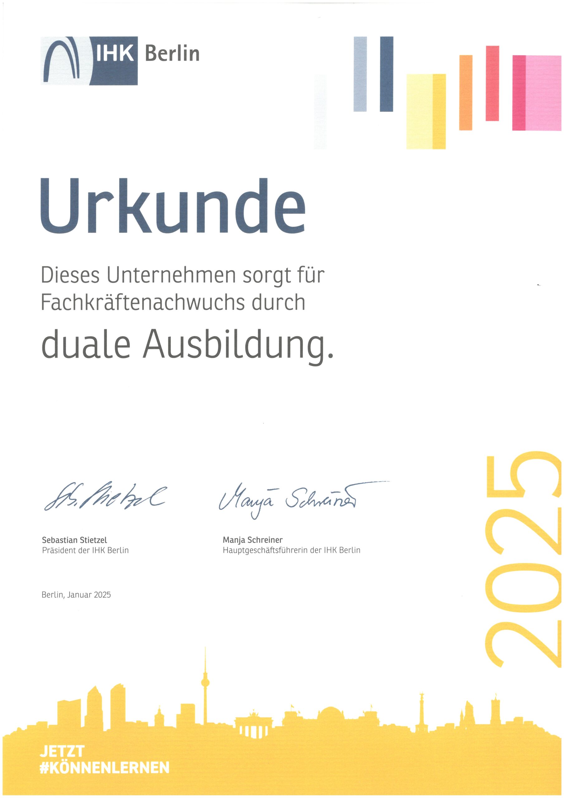IHK Zertifikat Ausbilder 2025